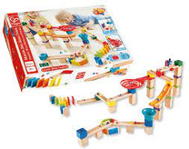 Konstruktorius su kamuoliukų trasa Hape Marble Run E1101A, 81 vnt., įvairių spalvų