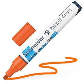 Akrilinis žymeklis Schneider Paint-It 320, 4 mm, oranžinė sp.