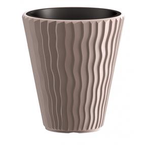 Puķu pods Prosperplast Sandy DBSP400, plastmasa, Ø 39 cm, brūna krās.