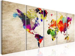 Reprodukcija Artgeist World Map: Painted World, 200 cm x 80 cm
