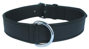 Kaklasiksna suņiem Zolux Leather Lined, melna krās., 450 mm x 20 mm