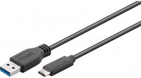 Провод Goobay, USB Type C/USB, 50 см, черный цв.