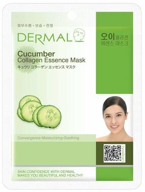 Sejas maska Dermal Collagen Essence Cucumber, 23 g