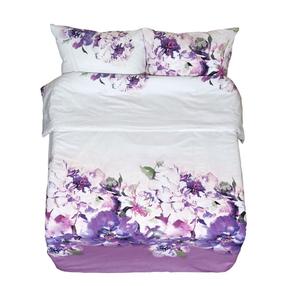 Antklodės užvalkalas Rustilė Violet Bloom 6115, balta sp./violetinė sp., 150 cm x 215 cm