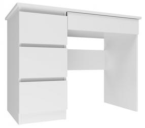 Rašomasis stalas su stalčiais Mijas Left, 98 cm x 51 cm, 76 cm, balta sp.