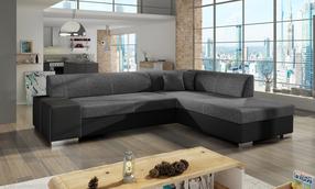 Kampinė sofa Porto Sawana 05, Soft 11, tamsiai pilka sp., dešininė, 217 x 278 cm x 74 cm