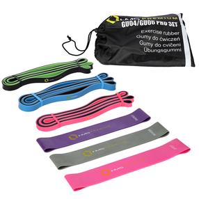 Pasipriešinimo gumų rinkinys HMS Pro Premium, 225 cm x 0.5 cm x 1.3 cm, mėlyna sp.