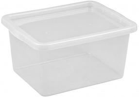 Kaanega hoiukarp Plast Team, 18 l, läbipaistev v., 33 x 43 x 21.6 cm