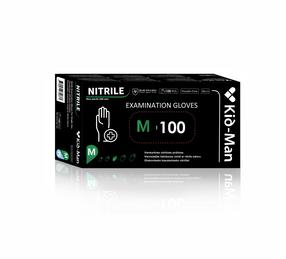 Kindad ühekordsed Kid-Man Nitrile, must v., M, 100 tk
