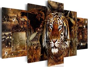 Akrilo stiklo reprodukcija Artgeist Golden Jungle, 40 cm x 100 cm