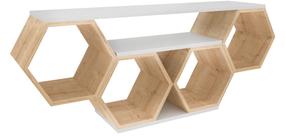 TV staliukas Kalune Design Bal, balta sp./sonoma ąžuolo sp., 29.6 cm x 140 cm x 55.5 cm