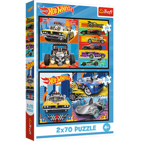 Puzle 2in1 Trefl Hot Wheels Toy Cars, 18 cm x 27.5 cm, 140 gab., daudzkrāsaina