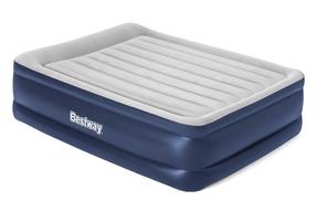 Pripučiamas čiužinys Bestway 67614, mėlyna sp./pilka sp., 203 cm x 152 cm x 56 cm