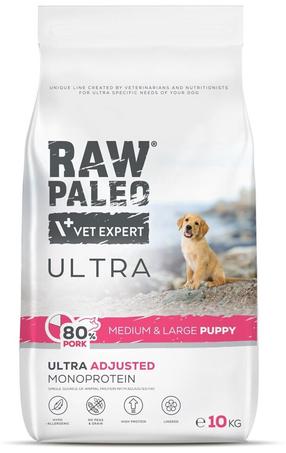 Сухой корм для собак VetExpert Raw Paleo Ultra Medium & Large Puppy Pork, свинина, 10 кг