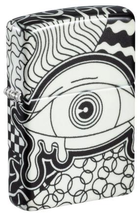 Žiebtuvėlis Zippo Psychedelic Eye 46428, balta sp./juoda sp.
