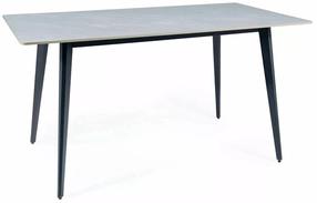 Valgomojo stalas Ivy, juoda sp./pilka sp., 140 cm x 80 cm x 75 cm