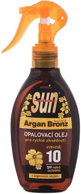 Aliejus įdegio priežiūrai Vivaco Sun Argan Bronz Suntan Oil SPF10, 200 ml
