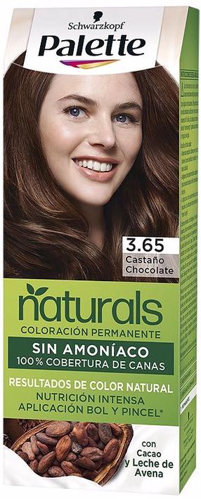 Plaukų dažai Schwarzkopf Palette Naturals, chocolate brown sp., 3.65, 110 ml