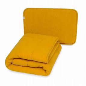 Antklodės ir pagalvės komplektas vaikams BabyMatex Muslin TB0416, garstyčių sp.