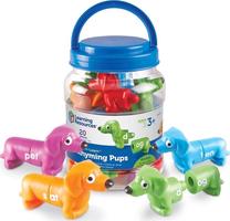 Lavinimo žaislas Learning Resources Snap N Learn Rhyming Pups, EN, įvairių spalvų, 20 vnt.