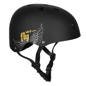 Шлем для катания на роликах Nils Extreme MTW001 Fly, L (58-61 см), золотой цв./черный цв.