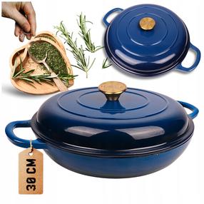 Emalēts čuguna katls King Hoff Hage, Ø30 cm, 3 l, zila krās.