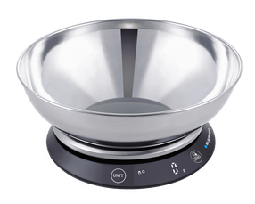 Elektroninės virtuvinės svarstyklės Blaupunkt Kitchen Weight With Steel Bowl FKS602, sidabro sp.