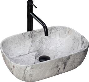 Vannitoa kraanikauss Rea Stone Livia, keraamiline, 46.5 cm x 33.5 cm x 13.5 cm, hall v.