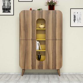 Spinta Kalune Design Mine 845HCT3909, ruda sp./geltona sp., 31.8 cm x 93 cm x 144 cm