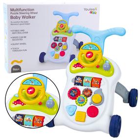 Staigulītis Lean Toys Multifunction, balta krās./daudzkrāsaina