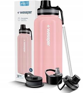 Бутылка-термос Wessper ActiveMax Steeline, 1 л, розовый цв.