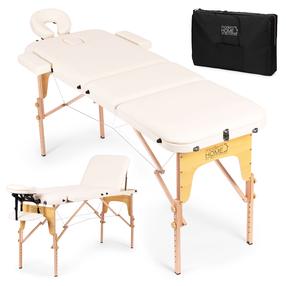  Masažo stalas ModernHome 3-Section BM3524-CR, 186 cm, 18 kg, balta sp.