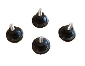 Mēbeļu balsts Okko, 5 cm x 5 cm, 6 cm, nerūsējošā tērauda krās./brūna krās., 20 gab.