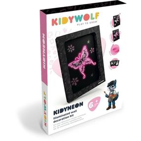 Dekoravimo rinkinys, paveikslėliai rėmeliuose KidyWolf KidyNeon, juoda sp./rožinė sp.