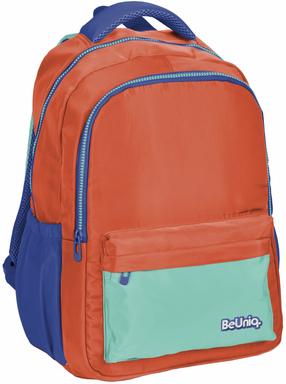 Школьный рюкзак Paso BeUniq Multicolored, синий цв./зеленый цв./oранжевый цв., 42 см x 30 см x 19 см