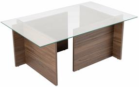 Kavos staliukas Nordure Vetrino, rudas, 65 cm x 105 cm x 40 cm