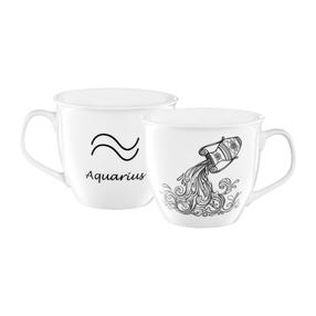  Krūzīte Ambition Zodiac Aquarius, balta krās./melna krās., 0.55 l
