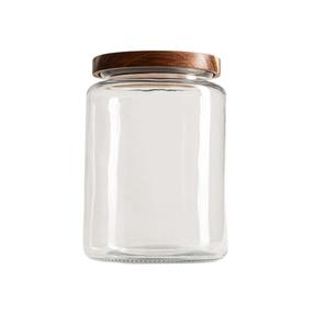 Pārtikas uzglabāšanas konteiners Homla Woodly 006554, 4 l, caurspīdīga krās./brūna krās.