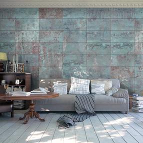 Tapetai Artgeist Turquoise Concrete WSR10M329, 1000 cm x 50 cm