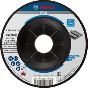Шлифовальный диск Bosch Pro, 115 мм x 6 мм x 22 мм