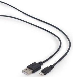 Провод Gembird USB to Apple Lightning USB 2.0 A male, Apple Lightning, 1 м, черный цв.