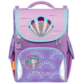 Skolas mugursoma Tiger Family Tiger_Fam_Girls Mermaid, violeta krās., 35 cm x 31 cm x 19 cm