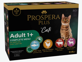 Влажный корм для кошек Prospera Plus Cat Pouch Mix, 0.085 кг, 12 шт.