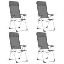 Turistinių kėdžių rinkinys VLX Folding Camping Chairs 44307, pilka sp.