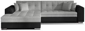 Kampinė sofa Sorento Sawana 21, Soft 11, juoda sp./pilka sp., kairinė, 195 x 295 cm x 80 cm