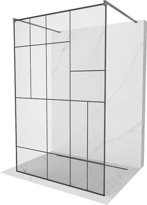 Dušo sienelė Mexen Kioto Walk-in, 120 cm x 200 cm, brushed gun gray sp./grūdintas