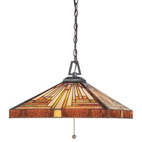 Lampa griesti Elstead Lighting Stephen, E27, 3 x 60 W, bronza krās. / pelēka krās.