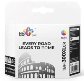 Rašalinio spausdintuvo kasetė TB Print TBH-300XLCR Remanufactured, įvairių spalvų, 12 ml