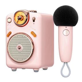 Juhtmevaba kõlar Divoom Fairy Ok Retro Mini Karaoke roosa v., 100 W