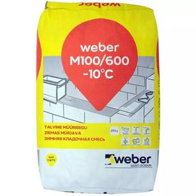 Mūrjava Saint-Gobain Weber Ziemas M100/600, remonta, 25 kg